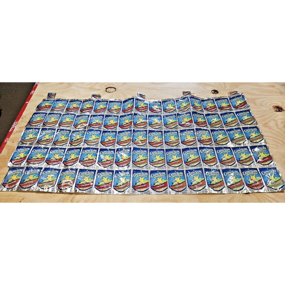 Y2K CAPRI SUN Juice Drink Valance Curtain Handmade homemade 54x28 inch art VTG